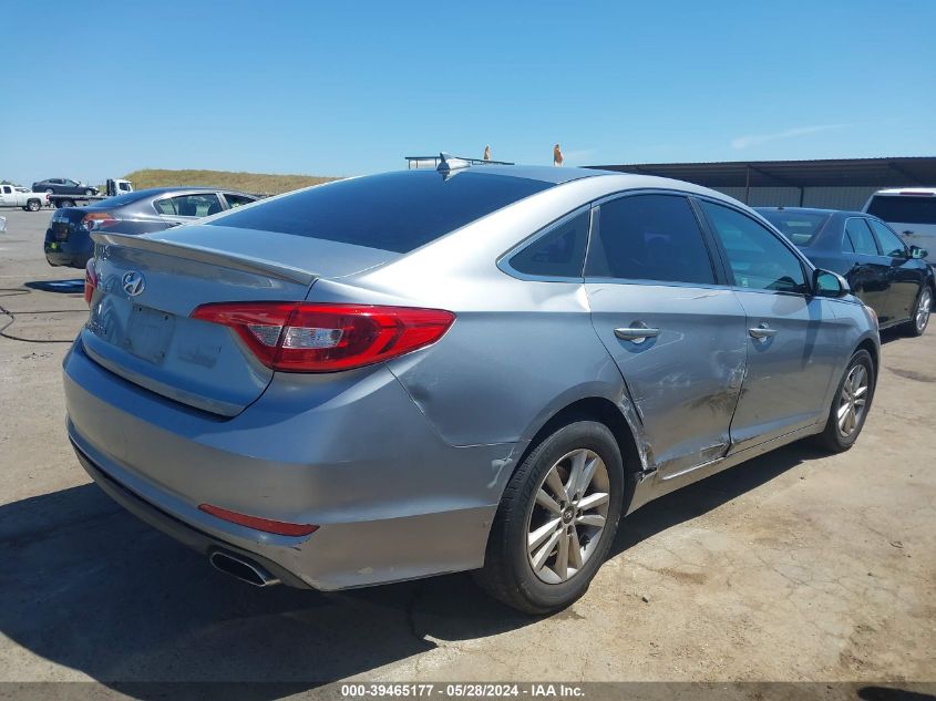 2015 Hyundai Sonata Se VIN: 5NPE24AF5FH007550 Lot: 39465177