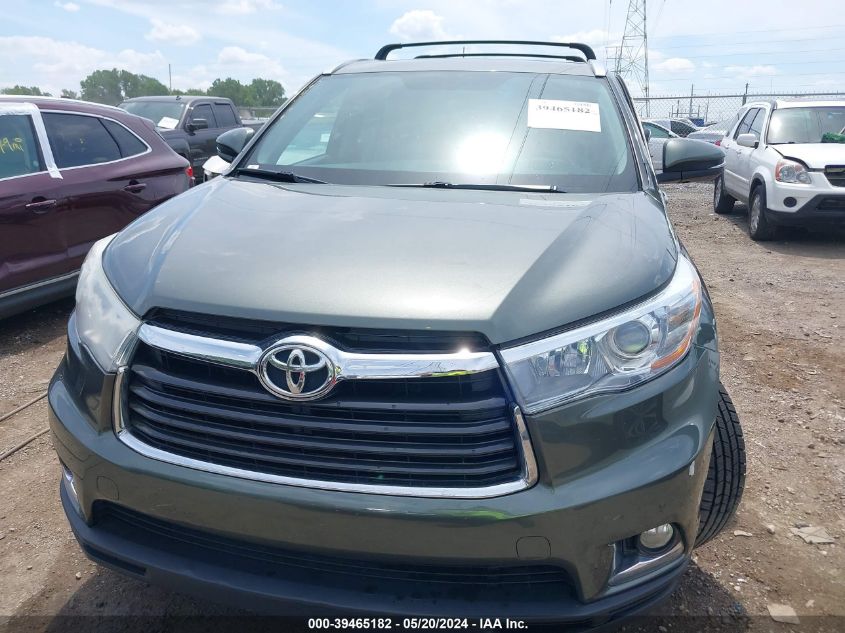 2014 Toyota Highlander Limited V6 VIN: 5TDDKRFH5ES034548 Lot: 39465182