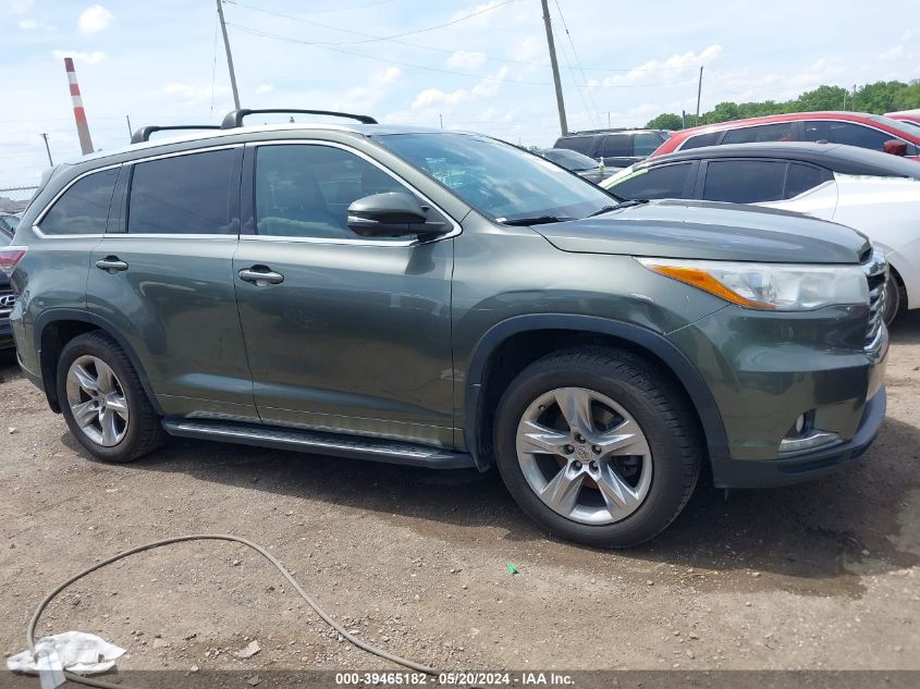 2014 TOYOTA HIGHLANDER LIMITED V6 - 5TDDKRFH5ES034548