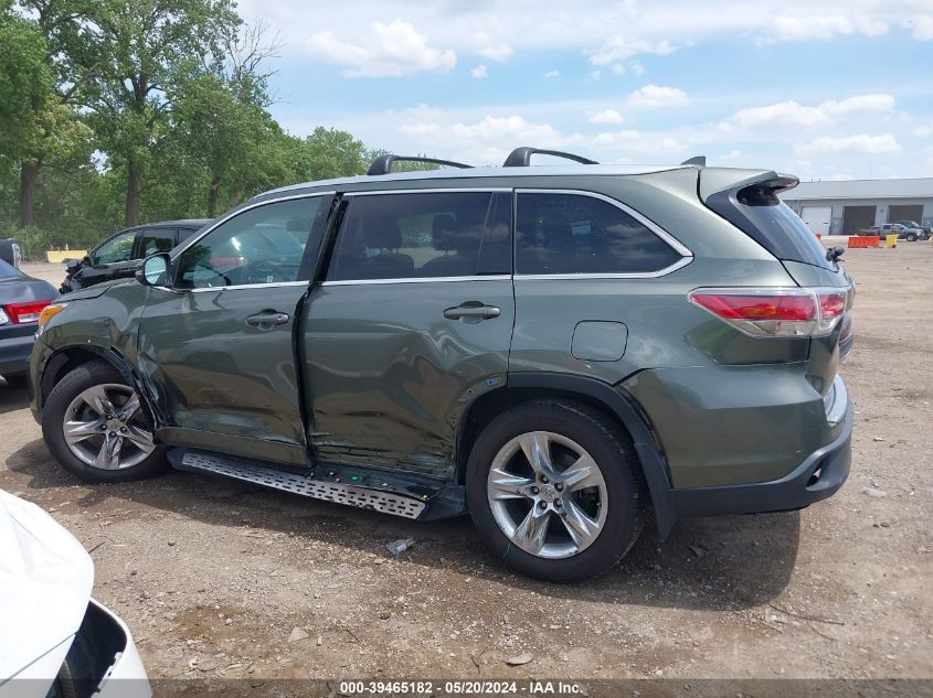 2014 Toyota Highlander Limited V6 VIN: 5TDDKRFH5ES034548 Lot: 39465182