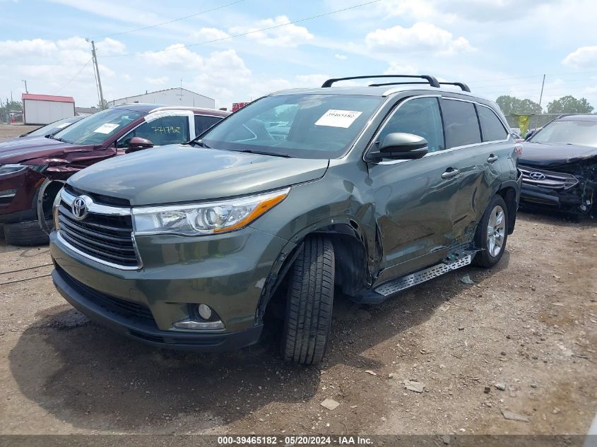 2014 Toyota Highlander Limited V6 VIN: 5TDDKRFH5ES034548 Lot: 39465182