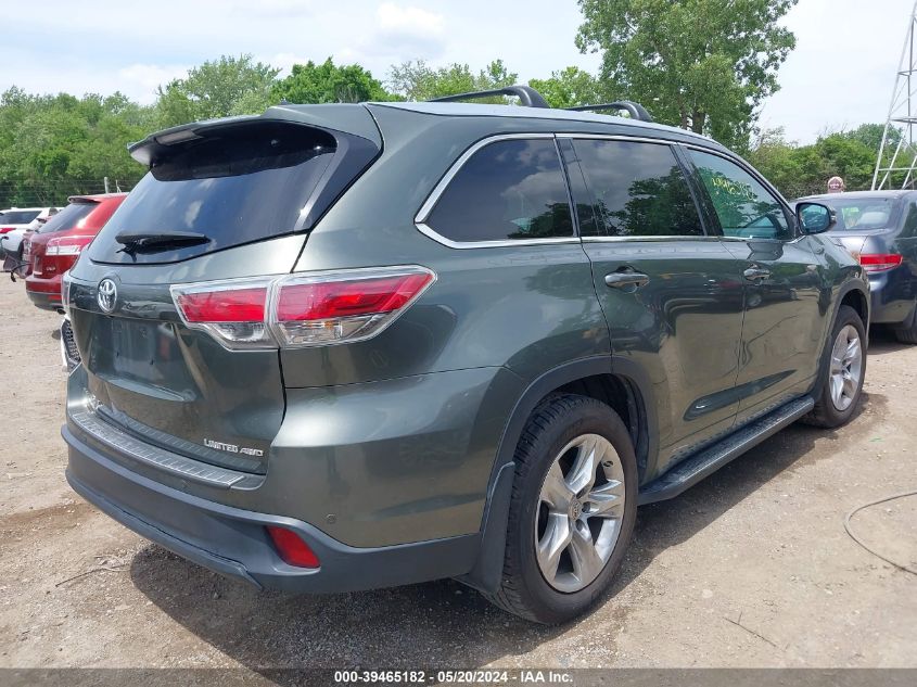 2014 Toyota Highlander Limited V6 VIN: 5TDDKRFH5ES034548 Lot: 39465182