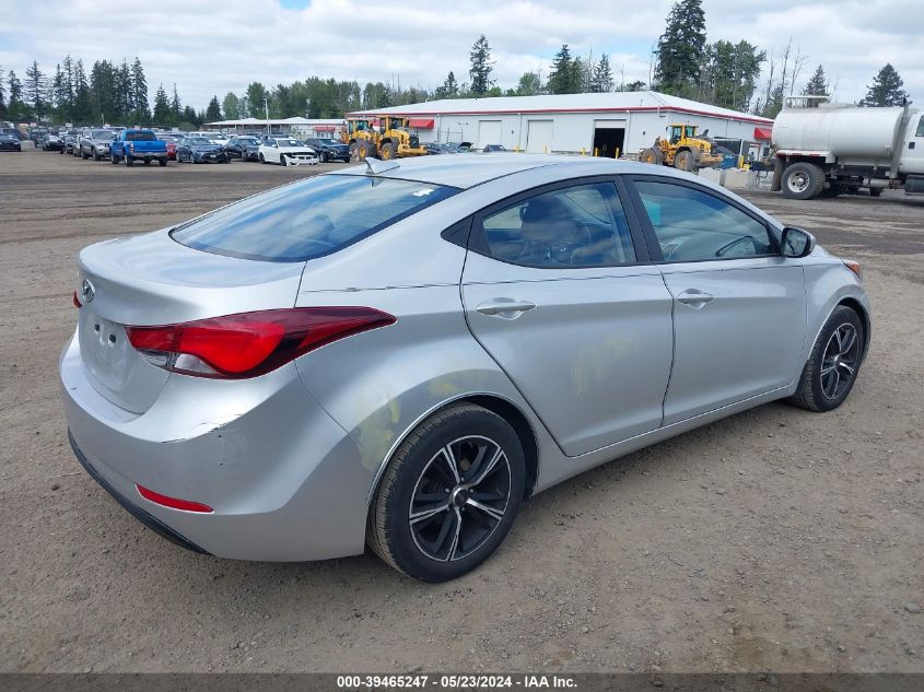 2016 Hyundai Elantra Se VIN: 5NPDH4AE9GH795154 Lot: 39465247