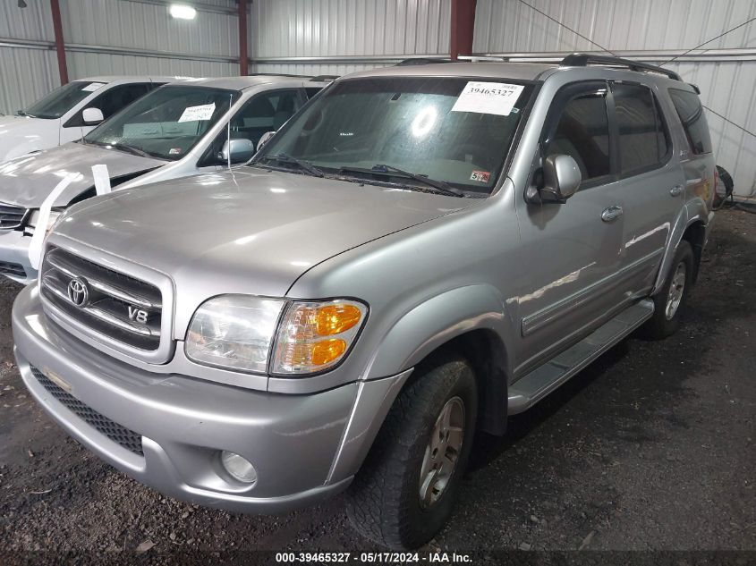 2002 Toyota Sequoia Limited V8 VIN: 5TDBT48A32S099014 Lot: 39465327