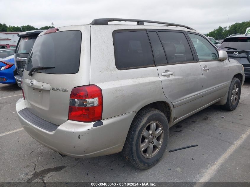 2006 Toyota Highlander V6 VIN: JTEEP21AX60143689 Lot: 39465343