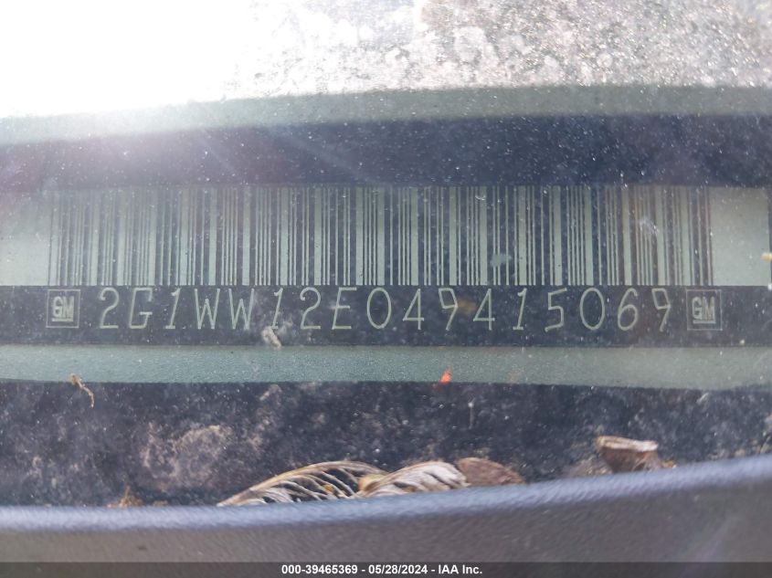 2004 Chevrolet Monte Carlo Ls VIN: 2G1WW12E049415069 Lot: 39465369