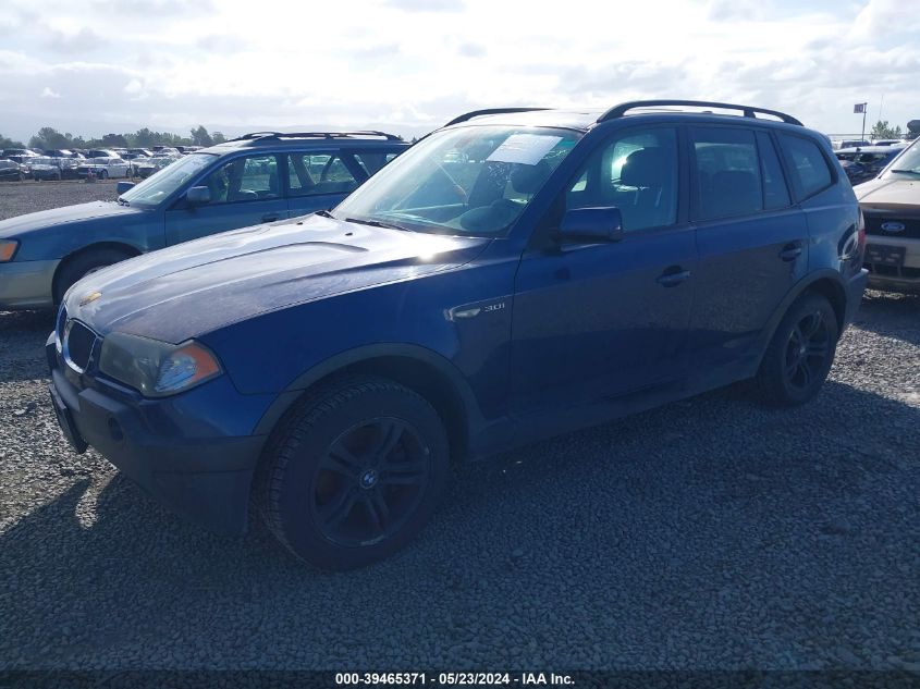 2005 BMW X3 3.0I VIN: WBXPA93465WD07097 Lot: 39465371