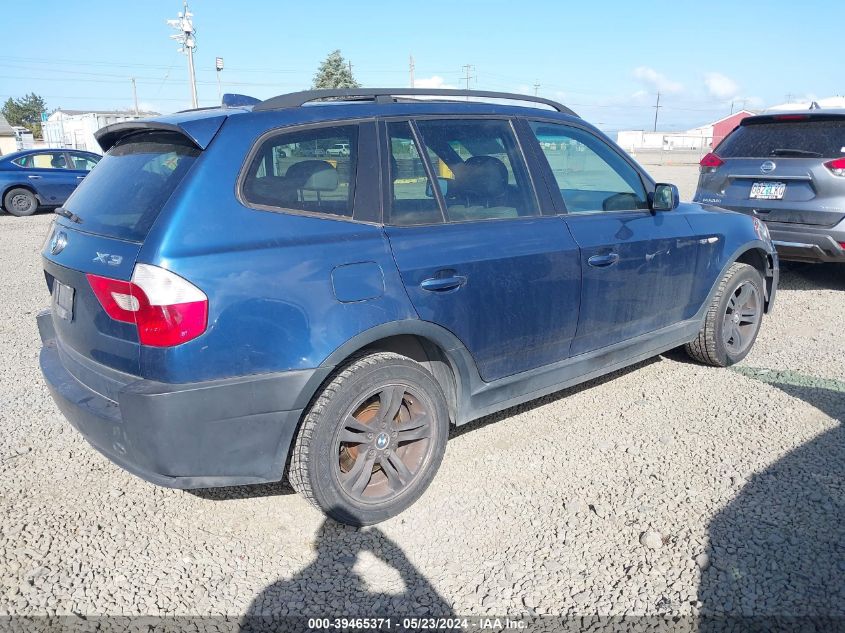 2005 BMW X3 3.0I VIN: WBXPA93465WD07097 Lot: 39465371