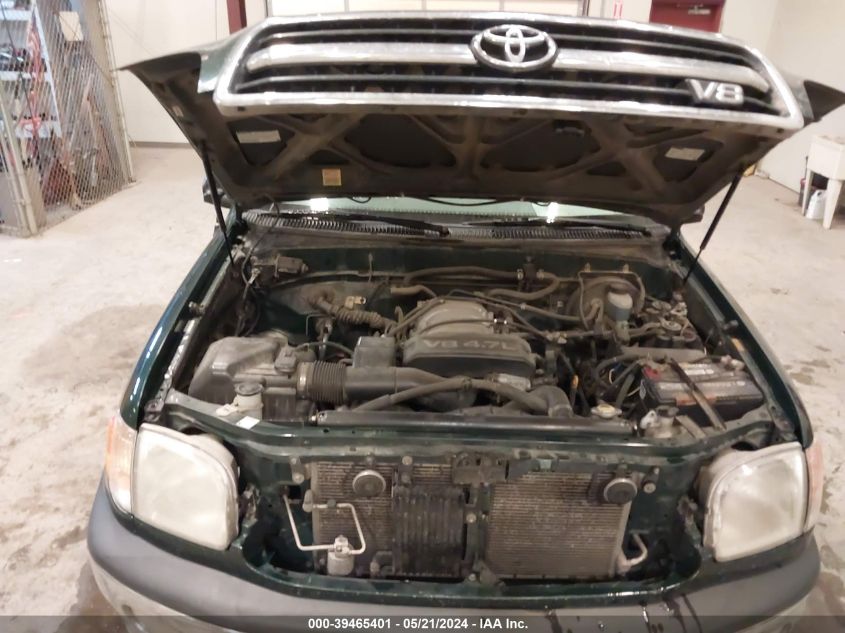 2000 Toyota Tundra Sr5 V8 VIN: 5TBBT4418YS047174 Lot: 39465401