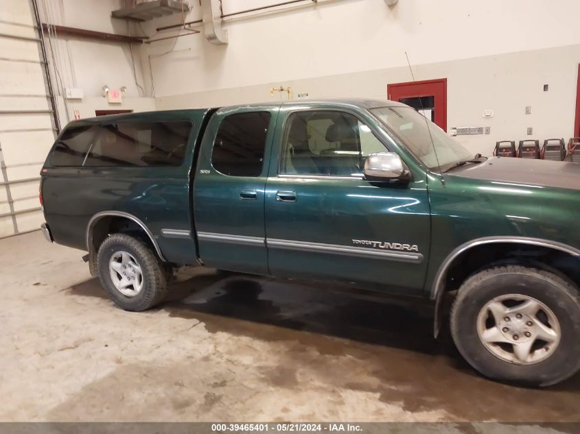 2000 Toyota Tundra Sr5 V8 VIN: 5TBBT4418YS047174 Lot: 39465401