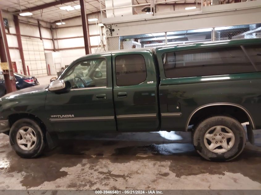 2000 Toyota Tundra Sr5 V8 VIN: 5TBBT4418YS047174 Lot: 39465401