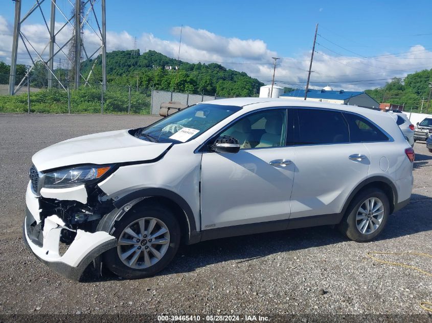 2019 Kia Sorento 2.4L Lx VIN: 5XYPGDA36KG573816 Lot: 39465410