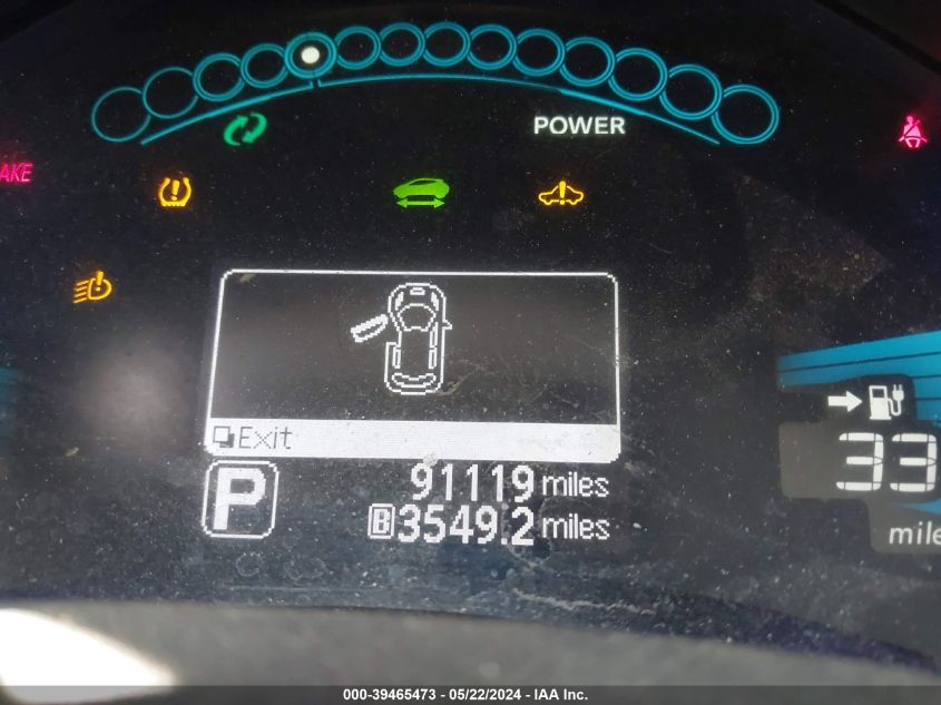 2014 Nissan Leaf Sv VIN: 1N4AZ0CP0EC330803 Lot: 39465473