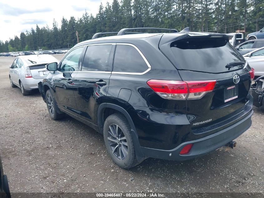 2018 Toyota Highlander Xle VIN: 5TDJZRFHXJS842564 Lot: 39465487