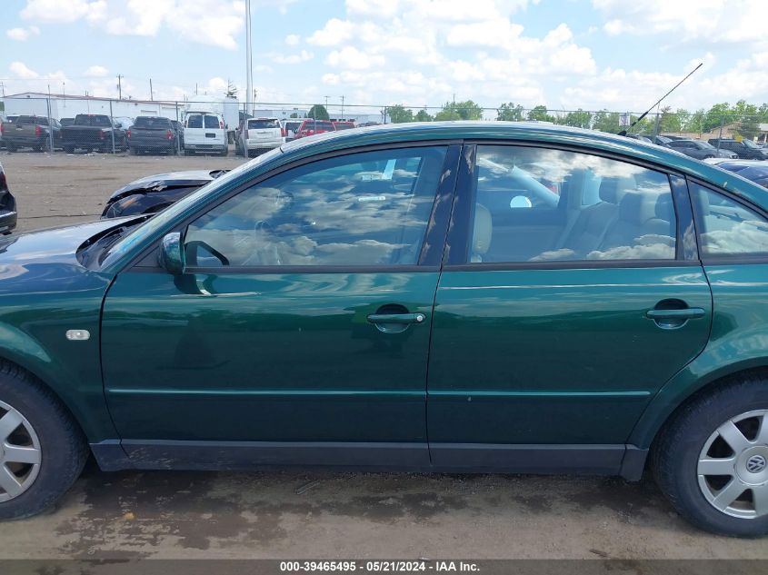 2000 Volkswagen Passat Gls VIN: WVWMA23B2YP179880 Lot: 39465495