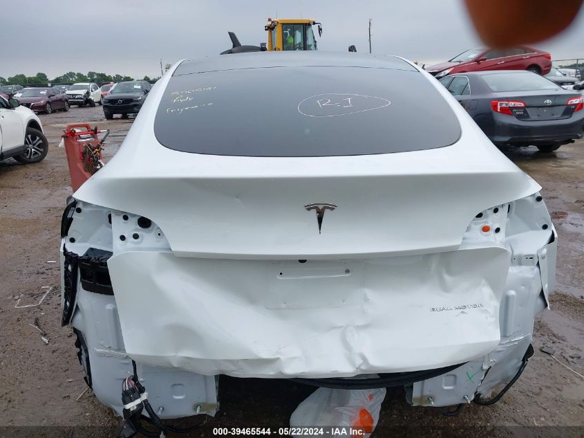 2021 Tesla Model Y Long Range Dual Motor All-Wheel Drive VIN: 5YJYGDEE8MF108786 Lot: 39465544