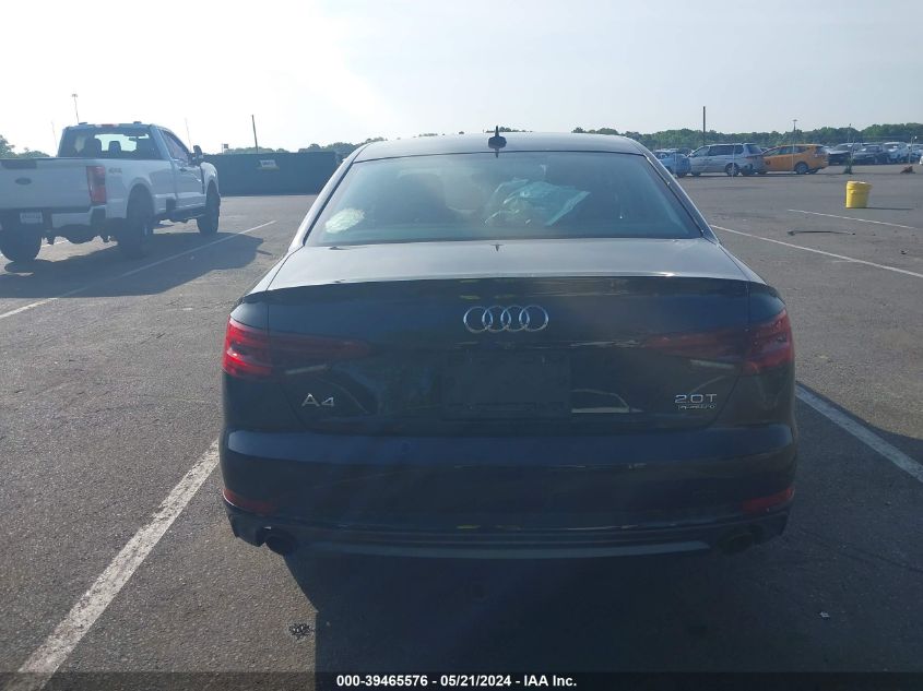 2018 Audi A4 2.0T Premium VIN: WAUNNAF42JN018900 Lot: 39465576
