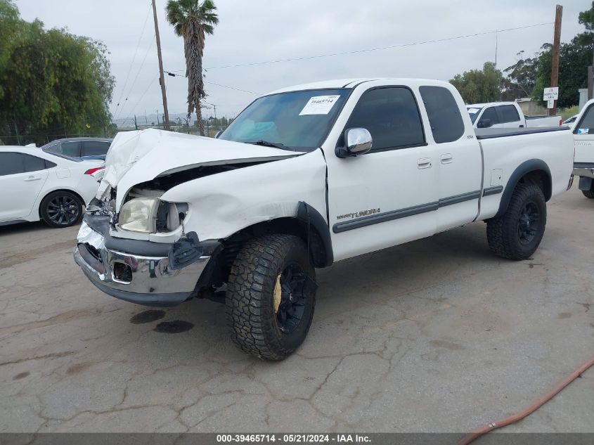 2000 Toyota Tundra Access Cab/Access Cab Sr5 VIN: 5TBRT3410YS072711 Lot: 39465714