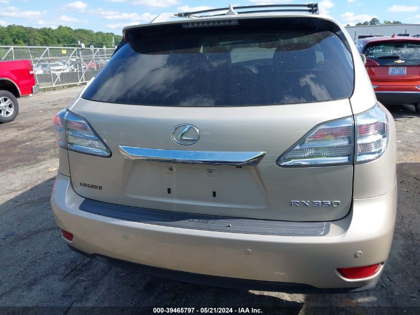 2012 Lexus Rx 350 VIN: 2T2BK1BA7CC141605 Lot: 39465797