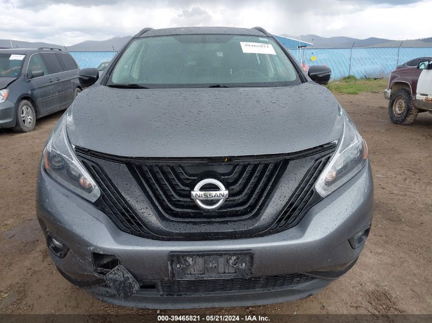 2018 Nissan Murano Sl VIN: 5N1AZ2MH5JN141605 Lot: 39465821