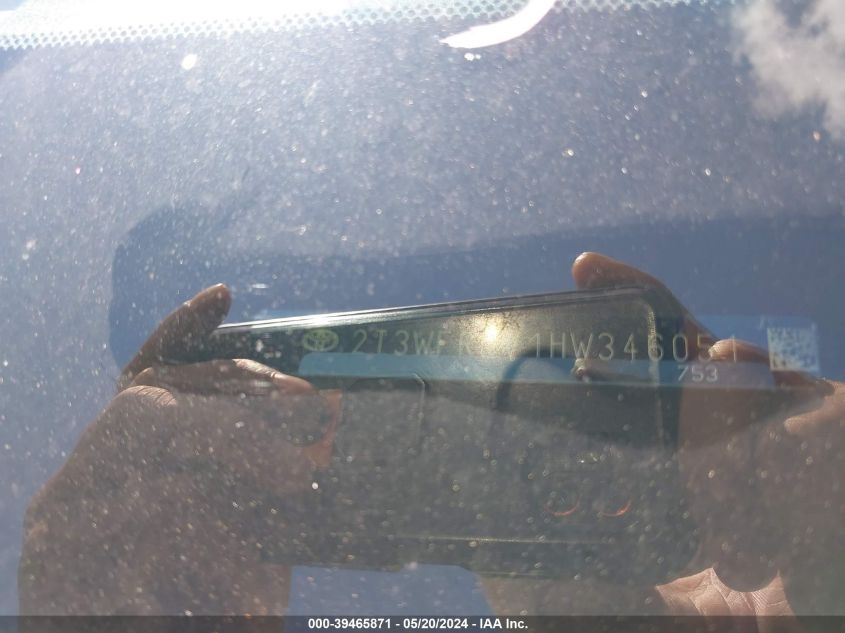 2017 Toyota Rav4 Xle VIN: 2T3WFREV1HW346051 Lot: 39465871