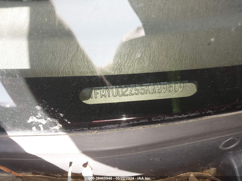 2005 Ford Escape Xls VIN: 1FMYU02Z55KA89509 Lot: 39465946