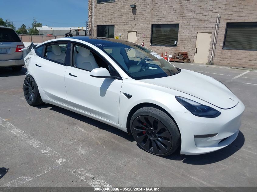 2021 Tesla Model 3 Performance Dual Motor All-Wheel Drive VIN: 5YJ3E1EC2MF076270 Lot: 39465996