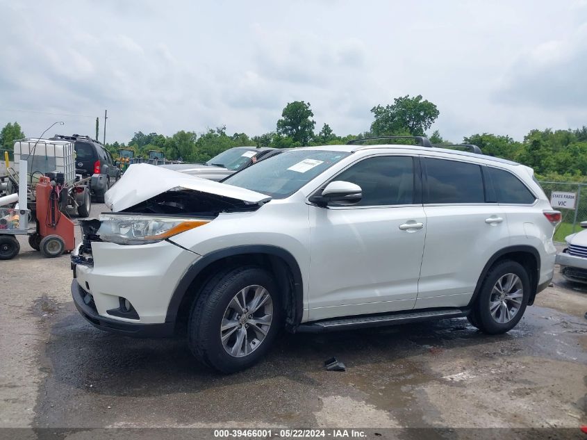 2015 Toyota Highlander Xle V6 VIN: 5TDKKRFH4FS102864 Lot: 39466001