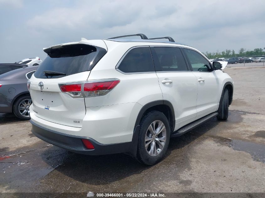 2015 Toyota Highlander Xle V6 VIN: 5TDKKRFH4FS102864 Lot: 39466001