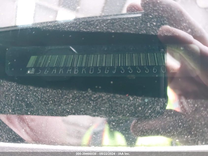 2016 Buick Enclave Leather VIN: 5GAKRBKD5GJ333360 Lot: 39466038