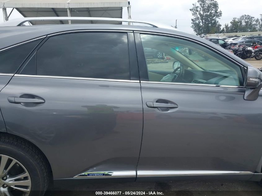2013 Lexus Rx 450H VIN: JTJBC1BA7D2052406 Lot: 39466077