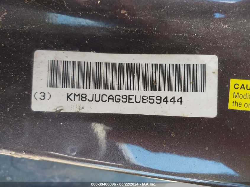 2014 Hyundai Tucson Limited VIN: KM8JUCAG9EU859444 Lot: 39466096