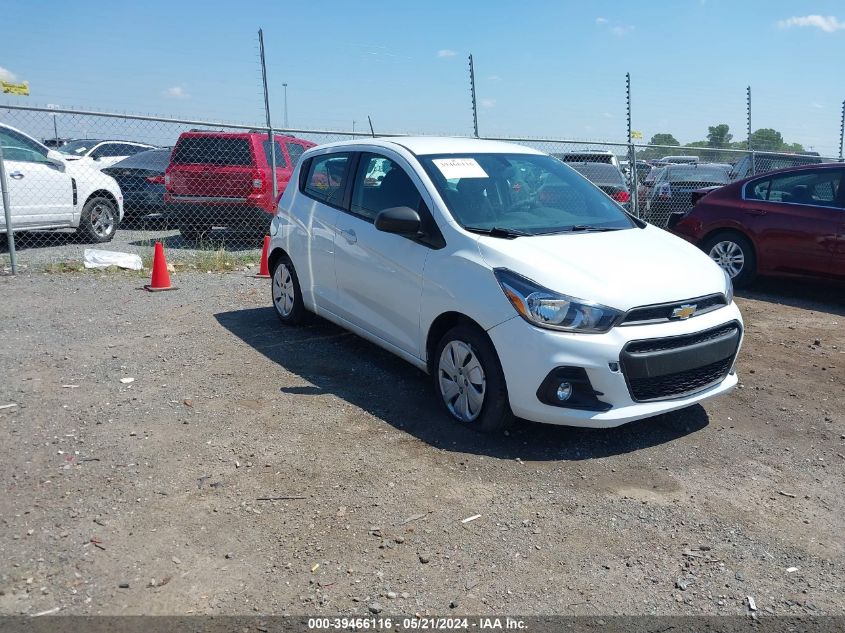 2016 Chevrolet Spark Ls Manual VIN: KL8CA6SA9GC617465 Lot: 39466116