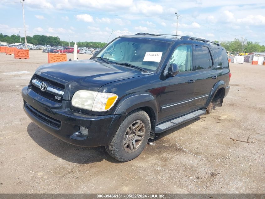 2005 Toyota Sequoia Limited V8 VIN: 5TDZT38AX5S261816 Lot: 39466131