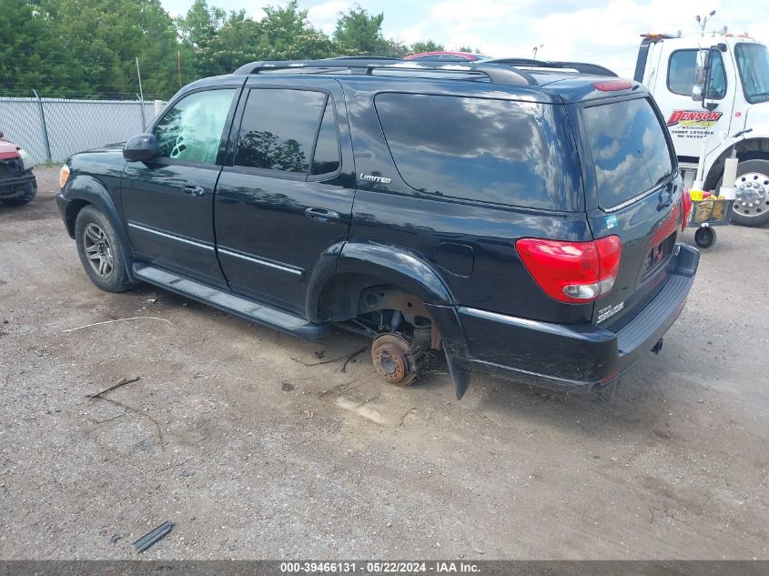 2005 Toyota Sequoia Limited V8 VIN: 5TDZT38AX5S261816 Lot: 39466131