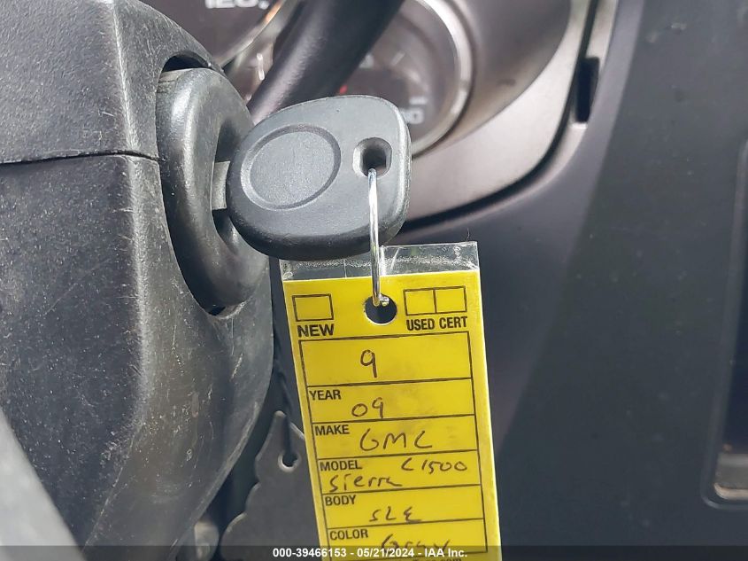 2009 GMC Sierra 1500 Sle VIN: 3GTEC23069G166956 Lot: 39466153