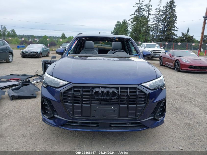 2022 Audi Q3 Premium 45 Tfsi S Line Quattro Tiptronic VIN: WA1DECF36N1070393 Lot: 39466167