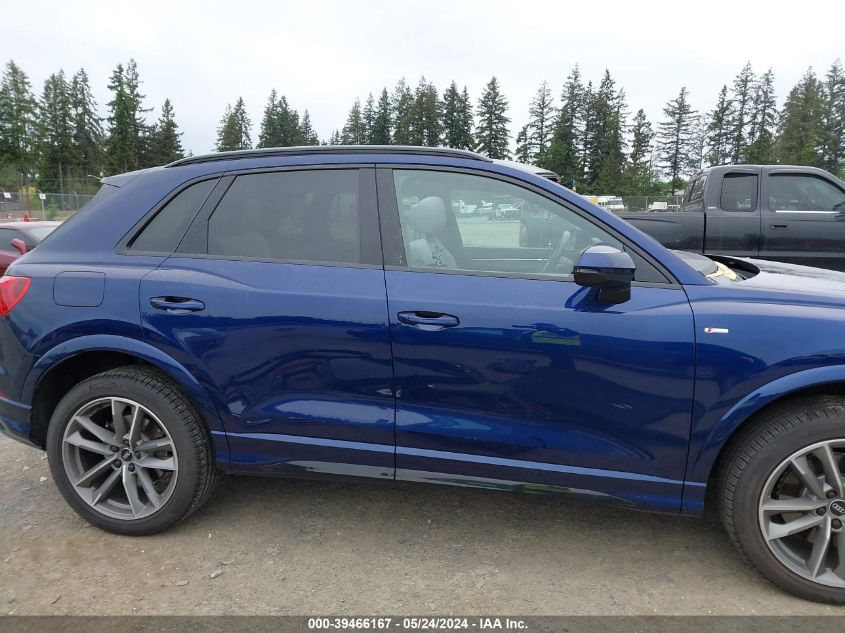 2022 Audi Q3 Premium 45 Tfsi S Line Quattro Tiptronic VIN: WA1DECF36N1070393 Lot: 39466167