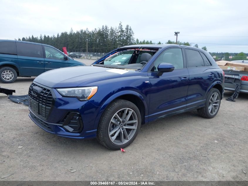 2022 Audi Q3 Premium 45 Tfsi S Line Quattro Tiptronic VIN: WA1DECF36N1070393 Lot: 39466167