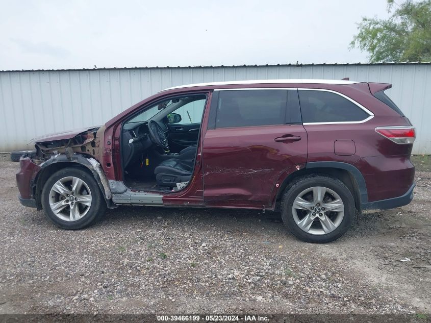 2016 Toyota Highlander Limited V6 VIN: 5TDYKRFH5GS151891 Lot: 39466199