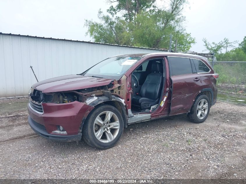 2016 Toyota Highlander Limited V6 VIN: 5TDYKRFH5GS151891 Lot: 39466199