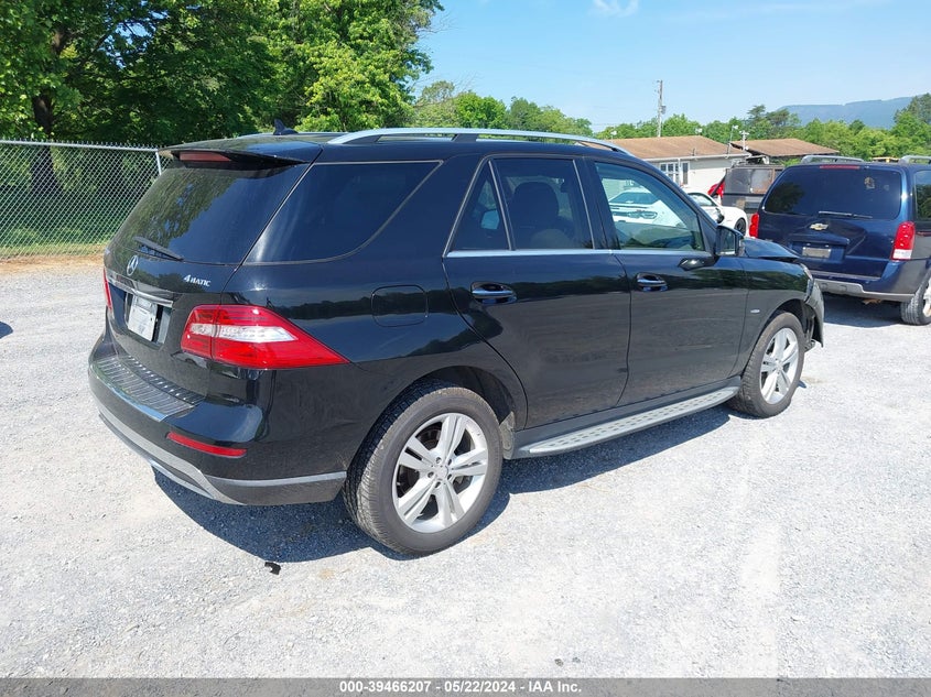 2012 Mercedes-Benz Ml 350 4Matic VIN: 4JGDA5HB4CA063551 Lot: 39466207