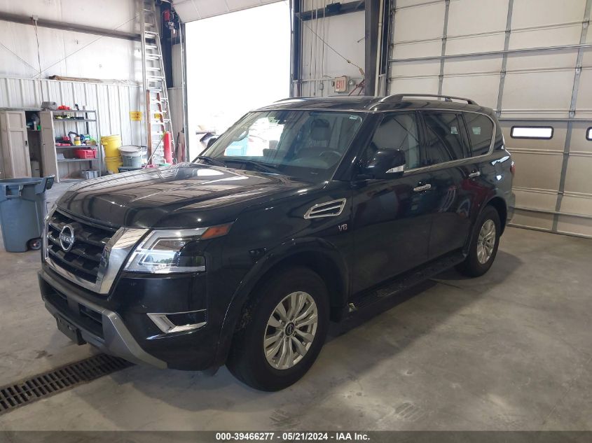 2022 Nissan Armada Sv 4Wd VIN: JN8AY2AD1N9676393 Lot: 39466277