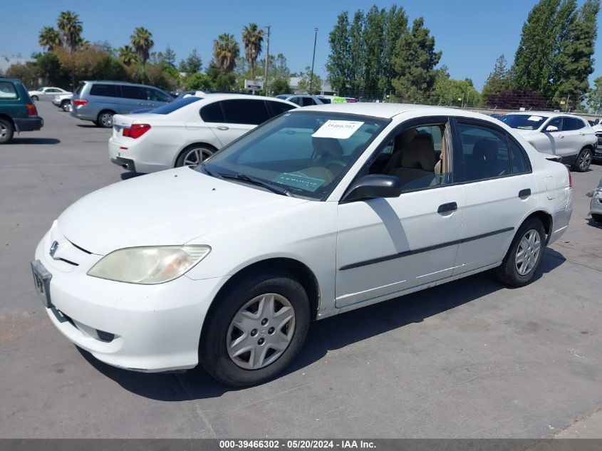 2005 Honda Civic Vp VIN: 2HGES16385H600275 Lot: 39466302