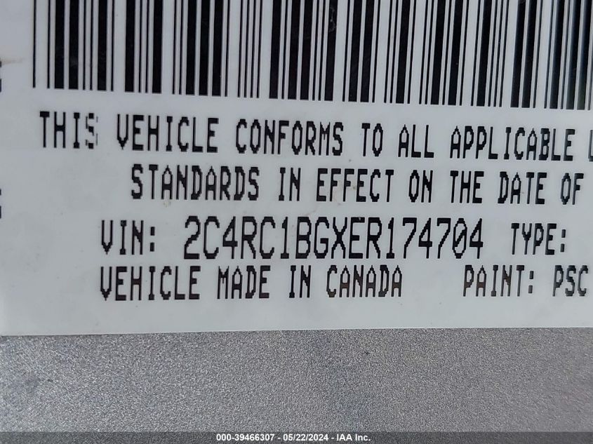 2014 CHRYSLER TOWN & COUNTRY TOURING - 2C4RC1BGXER174704