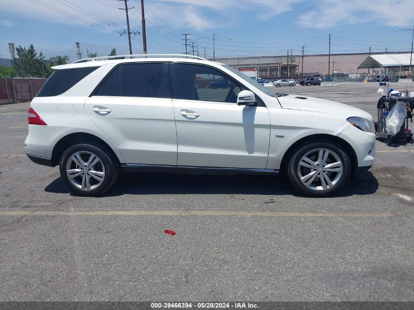 2012 Mercedes-Benz Ml 350 4Matic VIN: 4JGDA5HB0CA049145 Lot: 39466394