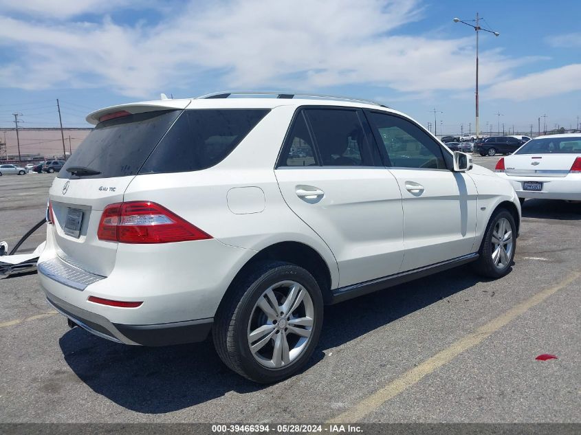 2012 Mercedes-Benz Ml 350 4Matic VIN: 4JGDA5HB0CA049145 Lot: 39466394