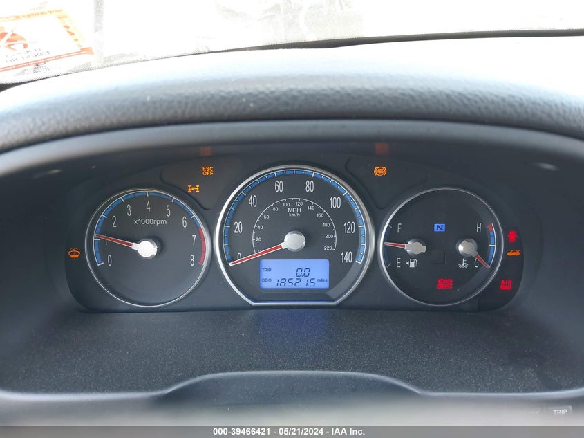 2009 Hyundai Santa Fe Gls VIN: 5NMSG73D19H282965 Lot: 39466421