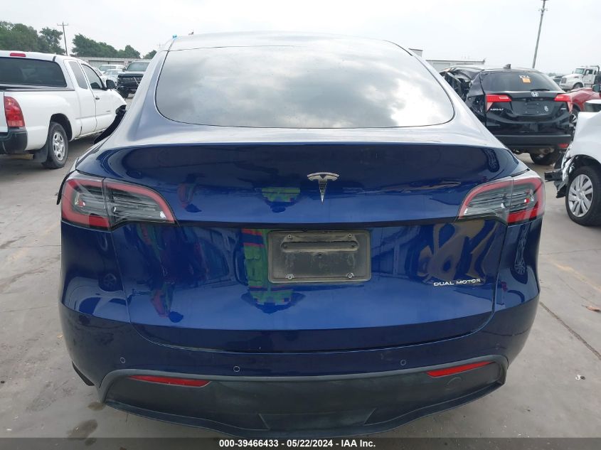 2022 Tesla Model Y Long Range Dual Motor All-Wheel Drive VIN: 7SAYGDEE9NA001585 Lot: 39466433