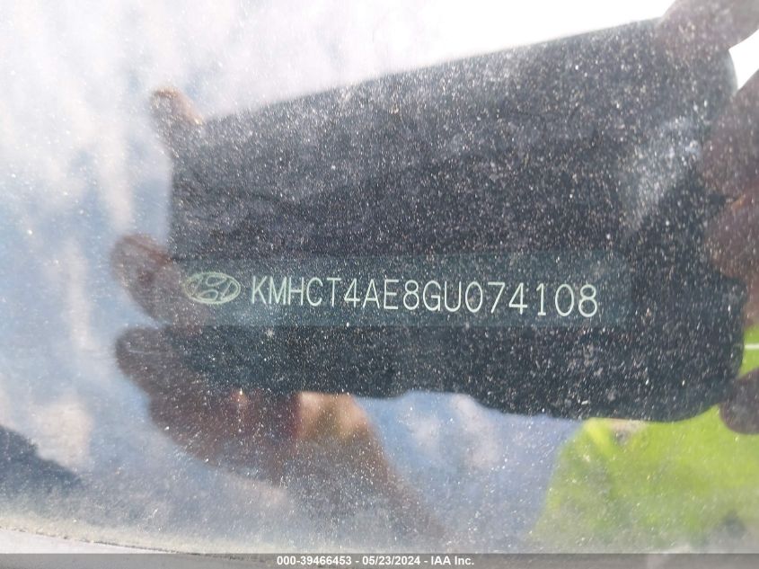 2016 Hyundai Accent Se VIN: KMHCT4AE8GU074108 Lot: 39466453